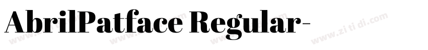 AbrilPatface Regular字体转换 AbrilPatface Regular字体转换